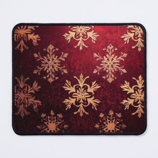 Item preview, holiday season: red and gold winter snowflake designed and sold by Hellva.