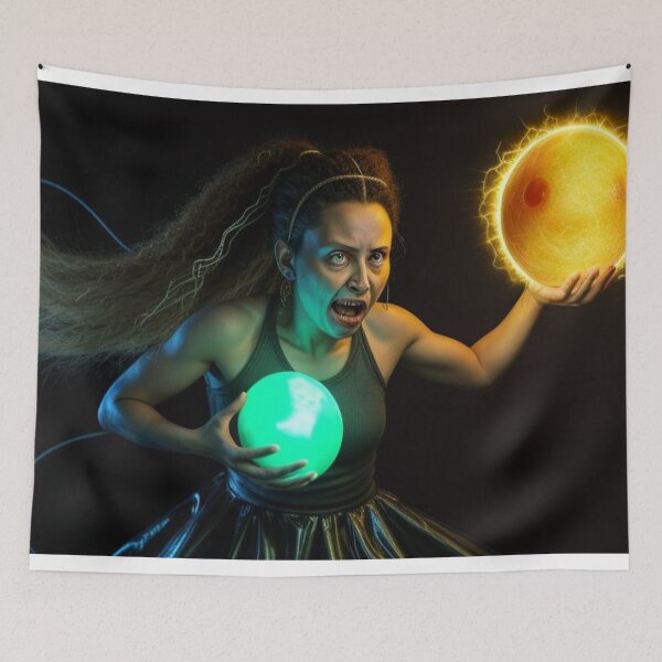 Item preview, Creepy Goddess Holding Orange Ball designed and sold by highplacidity.