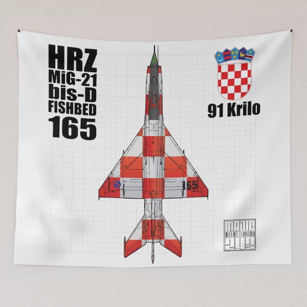 Item preview, HRZ MiG-21 bis-D FISHBED  Fighter Jet SQUARE SEAT HD 4C Illustration designed and sold by MIL-ART-JPN.