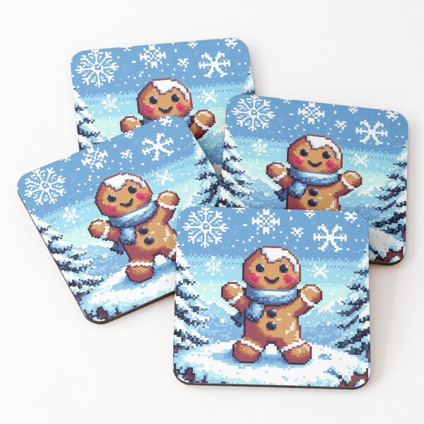 Item preview, Funny and cute pixelated Christmas gingerbread man, Holiday theme, festive cookie, Christmas sweets designed and sold by Sugar Wisdom .