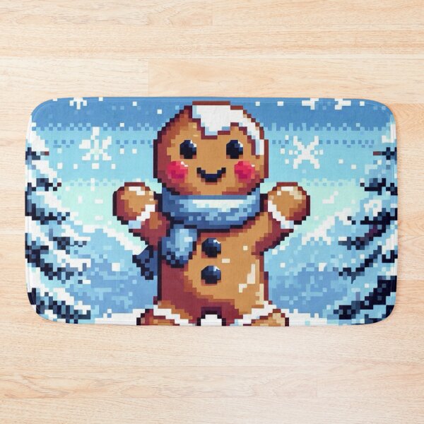 Item preview, Funny and cute pixelated Christmas gingerbread man, Holiday theme, festive cookie, Christmas sweets designed and sold by Sugar Wisdom .