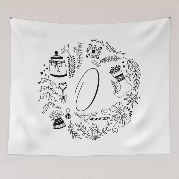 Item preview, Festive Christmas Alphabet letters Holiday art designed and sold by ilyanadesign.