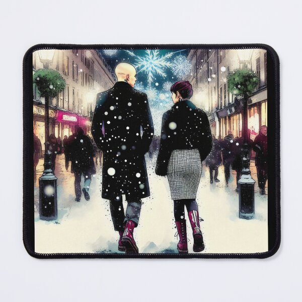 Item preview, Christmas Couple Skinhead Mod Ska walking designed and sold by fatbanana.