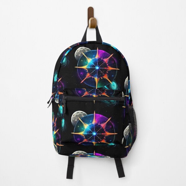 Item preview, Moon Star Rainbow Art Print designed and sold by Earth Nature Creations.