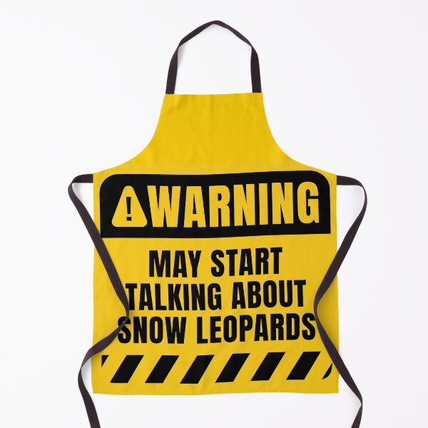 Item preview, Snow Leopards Funny Warning Sign designed and sold by MaryAller.