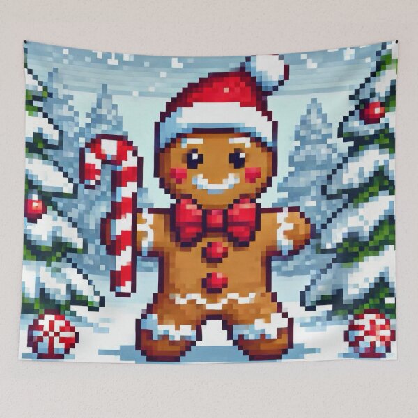 Item preview, Funny and cute pixelated Christmas gingerbread man, Holiday theme, festive cookie, Christmas sweets designed and sold by Sugar Wisdom .