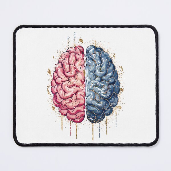 Item preview, Abstract Dual Brain Art – Pink & Blue Neuroscience Elegance designed and sold by WatermelonPink.