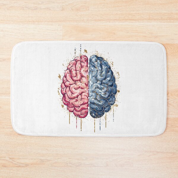 Item preview, Abstract Dual Brain Art – Pink & Blue Neuroscience Elegance designed and sold by WatermelonPink.