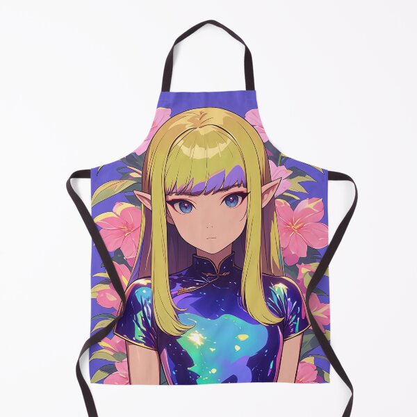 Item preview, Neon Floral Leotard Anime Girl designed and sold by bubblegoth.