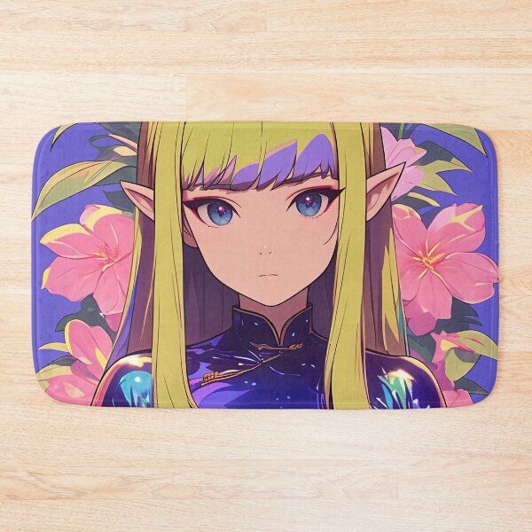 Item preview, Neon Floral Leotard Anime Girl designed and sold by bubblegoth.