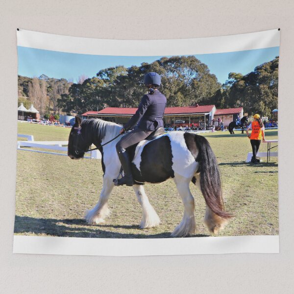 Item preview, Young Clydesdale rider about to enter the arena designed and sold by FranWest.