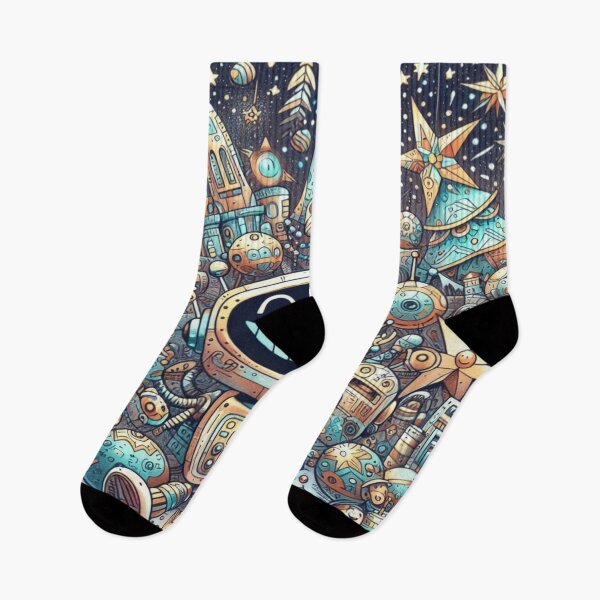 Item preview, Sci-Fi Smiles in a Vintage Winter Wonderland – Perfect Holiday Gift designed and sold by Imaginarium of Chaos falcon88 .