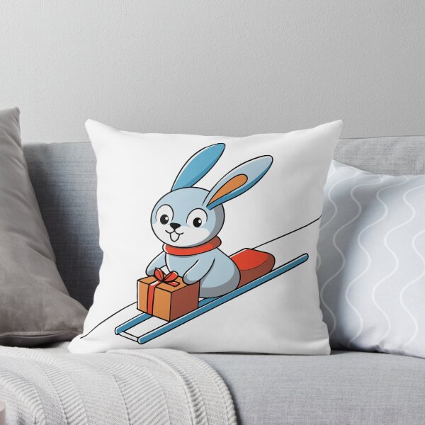 Item preview, Playful Bunny Sledding on a Gift Box Lid designed and sold by omerfdln34.