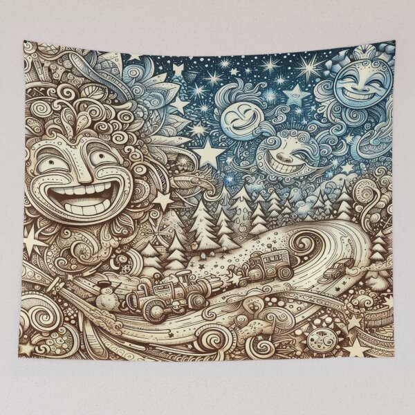 Item preview, Rendered Smiles in a Sci-Fi Winter Maze – Perfect Holiday Gift designed and sold by Imaginarium of Chaos falcon88 .