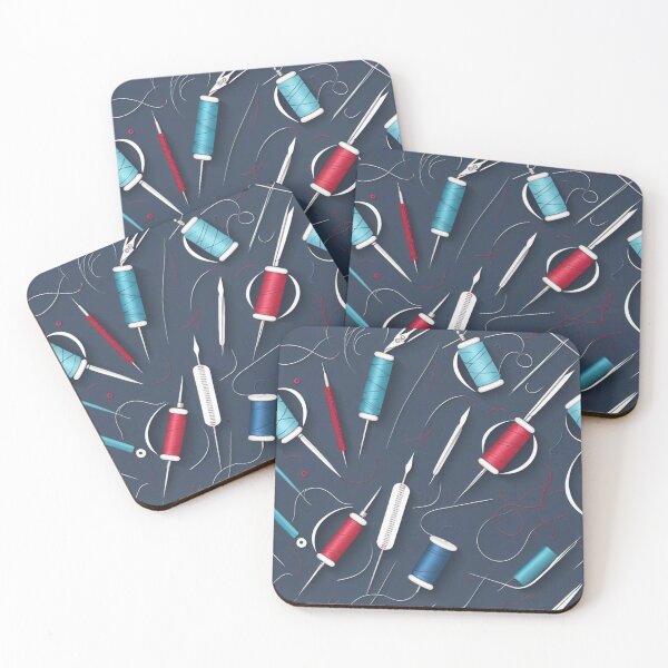 Item preview,  Minimal Sewing Needle & Tailoring Concept Seamless Pattern designed and sold by hjian8219.