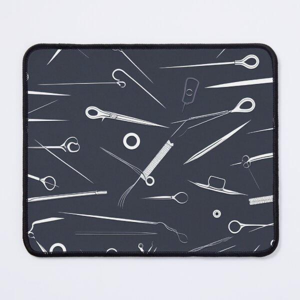 Item preview,  Minimal Sewing Needle & Tailoring Concept Seamless Pattern designed and sold by hjian8219.