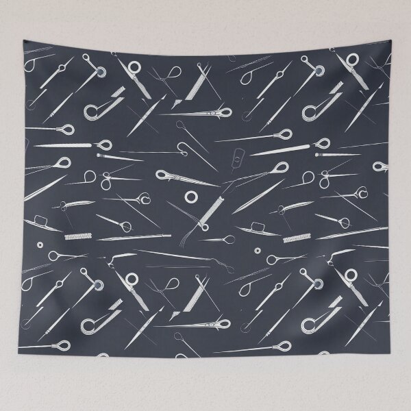 Item preview,  Minimal Sewing Needle & Tailoring Concept Seamless Pattern designed and sold by hjian8219.