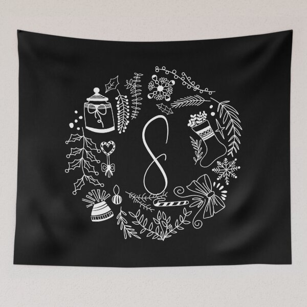 Item preview, Festive Christmas Alphabet letters Holiday art designed and sold by ilyanadesign.