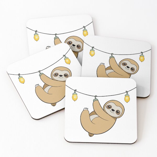 Item preview, Sloth Swinging from Glowing Lights designed and sold by omerfdln34.