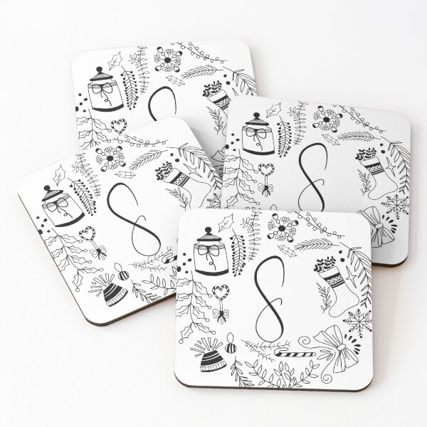 Item preview, Festive Christmas Alphabet letters Holiday art designed and sold by ilyanadesign.