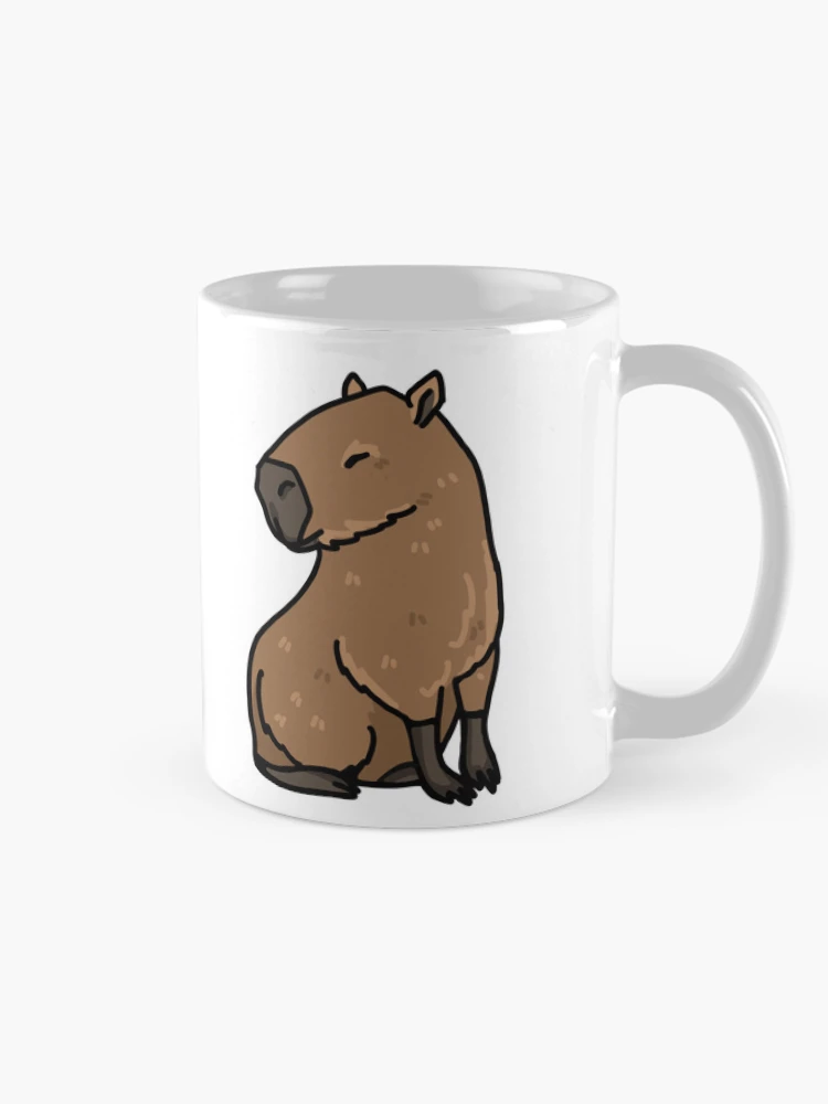 Aperçu 3 sur 6. Mug à café avec l'œuvre Capybara créée et vendue par Reeseworks.