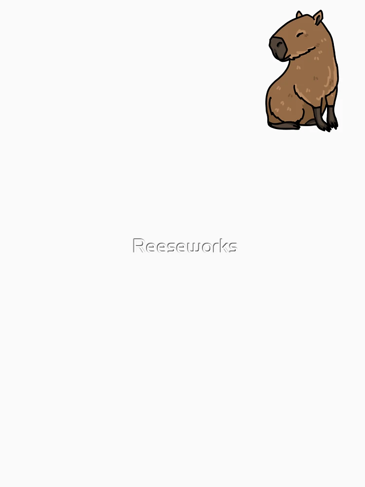 Aperçu 6 sur 6. Sweat à capuche épais avec l'œuvre Capybara créée et vendue par Reeseworks.