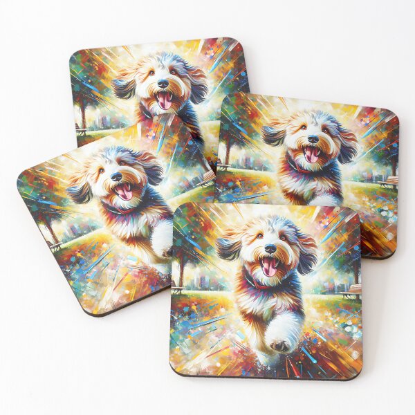 Item preview, Aussiedoodle Dog Acrylic Print Pet Portrait Pet Lovers designed and sold by Puppy Puzzles Plus.