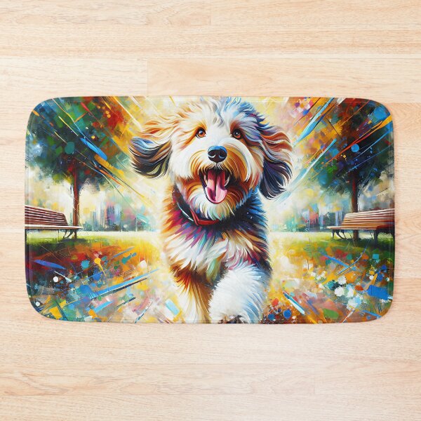 Item preview, Aussiedoodle Dog Acrylic Print Pet Portrait Pet Lovers designed and sold by Puppy Puzzles Plus.
