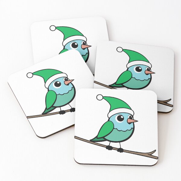 Item preview, Bird on a Branch with a Santa Hat designed and sold by omerfdln34.
