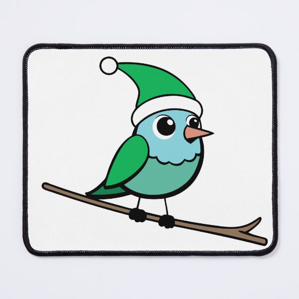 Item preview, Bird on a Branch with a Santa Hat designed and sold by omerfdln34.
