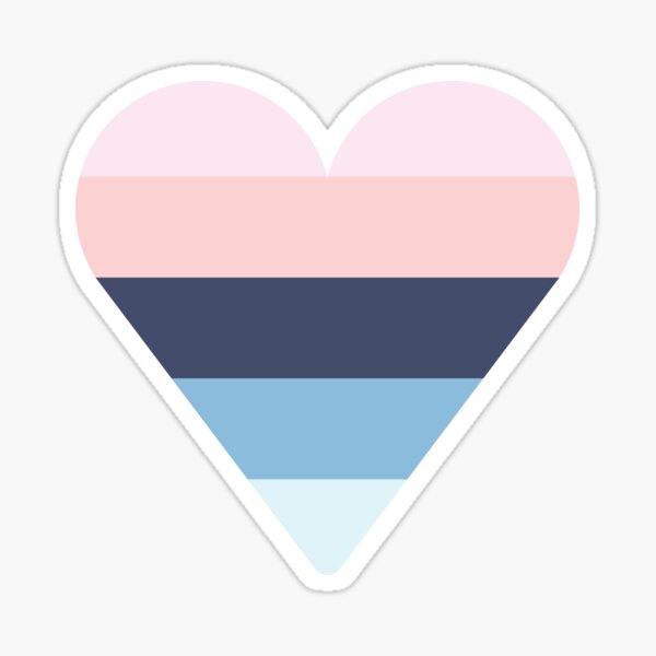 Pastel Omnisexual Pride Heart Sticker