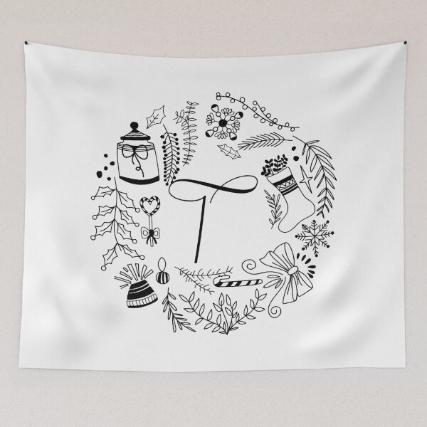 Item preview, Festive Christmas Alphabet letters Holiday art designed and sold by ilyanadesign.