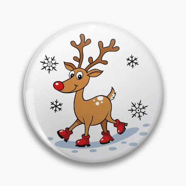Item preview, Whimsical Reindeer Leaving Snowflake-Shaped Hoof Prints designed and sold by omerfdln34.