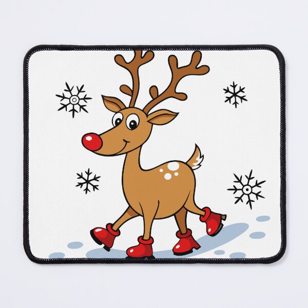 Item preview, Whimsical Reindeer Leaving Snowflake-Shaped Hoof Prints designed and sold by omerfdln34.