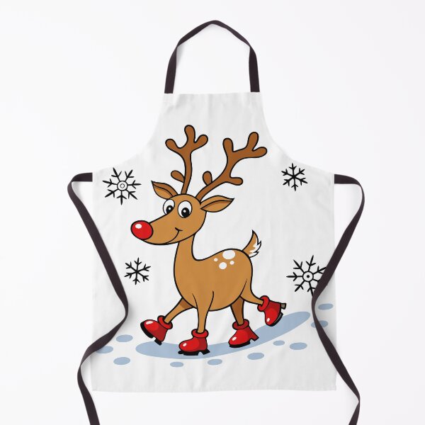 Item preview, Whimsical Reindeer Leaving Snowflake-Shaped Hoof Prints designed and sold by omerfdln34.