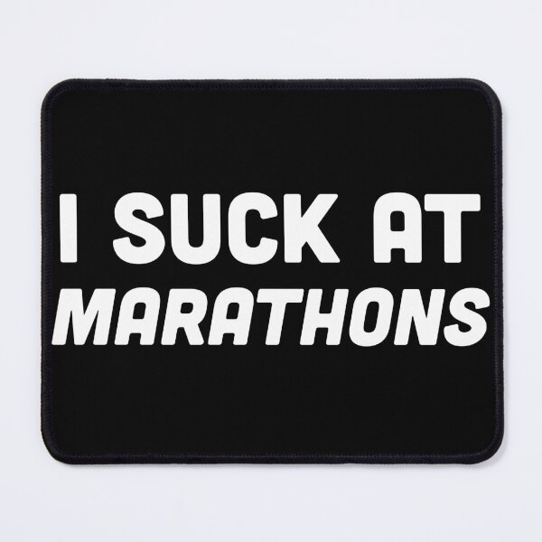 Item preview, Funny "I Suck at Marathons" Lazy Runner designed and sold by Victor Shadehorn.