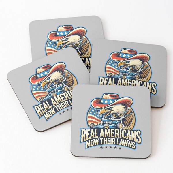 Item preview, REAL AMERICANS MOW THEIR LAWNS Funny Patriotic - Grass Lawn designed and sold by Darling DeDe.