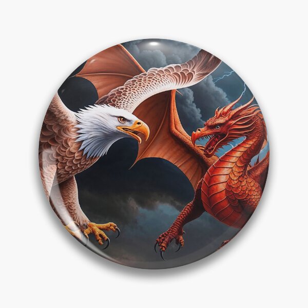 Item preview, Welsh Dragon and Eagle Battling designed and sold by Skye Ryan-Evans.