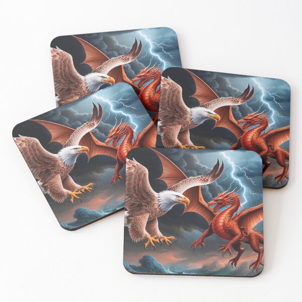 Item preview, Welsh Dragon and Eagle Battling designed and sold by Skye Ryan-Evans.