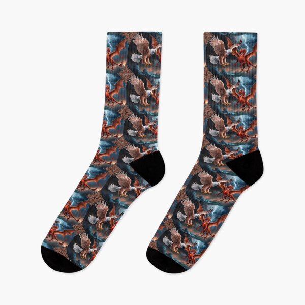 Item preview, Welsh Dragon and Eagle Battling designed and sold by Skye Ryan-Evans.