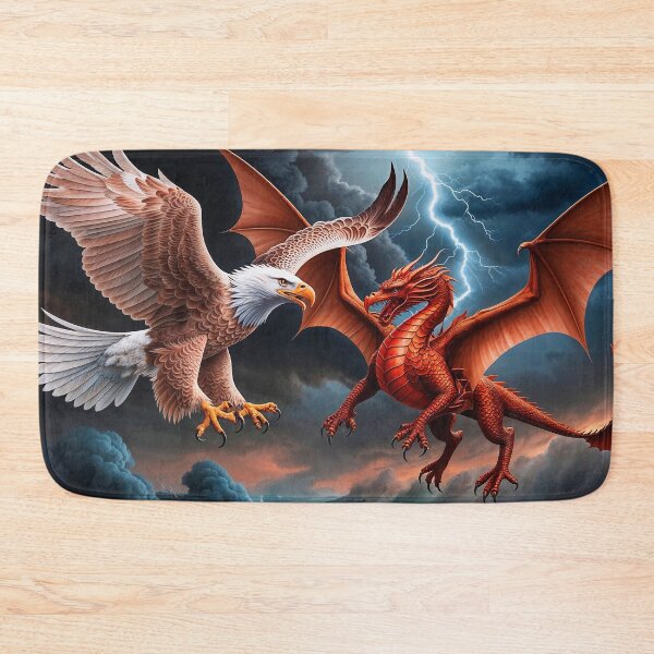 Item preview, Welsh Dragon and Eagle Battling designed and sold by Skye Ryan-Evans.