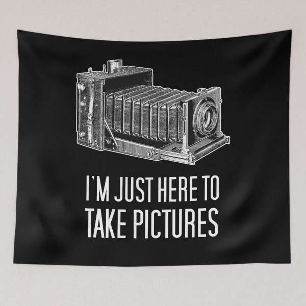Item preview, "I'm Just Here to Take Pictures" Vintage Camera designed and sold by Victor Shadehorn.