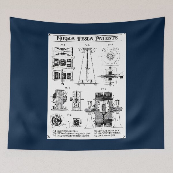 Item preview, Nikola Tesla Patents designed and sold by AmuraLumina.
