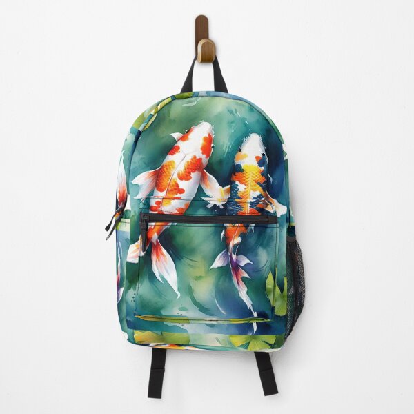 Item preview, Koi Carp Fish Waving Fins Across Pond designed and sold by Ciervo Primavera.