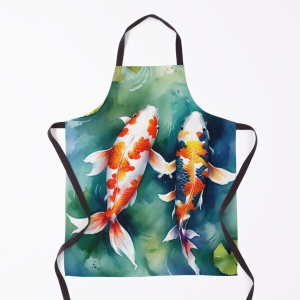 Item preview, Koi Carp Fish Waving Fins Across Pond designed and sold by Ciervo Primavera.