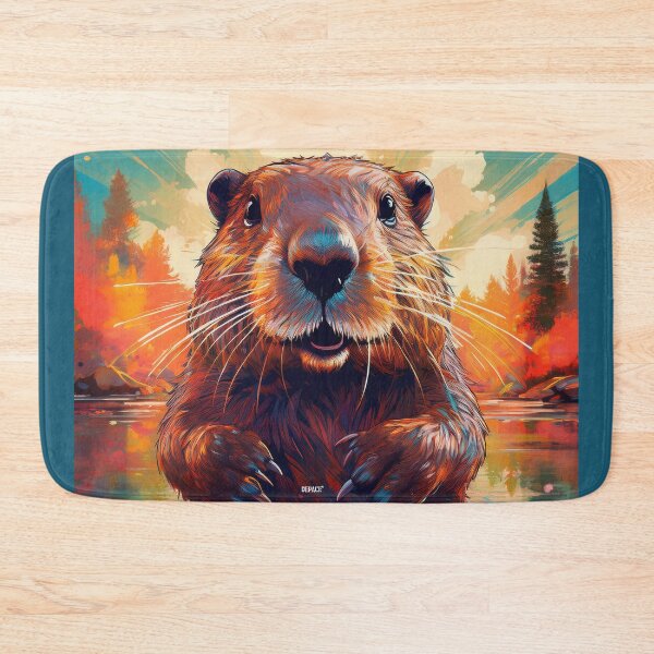 Item preview, Print of giant beaver in river - dePace' designed and sold by mrpropcake.