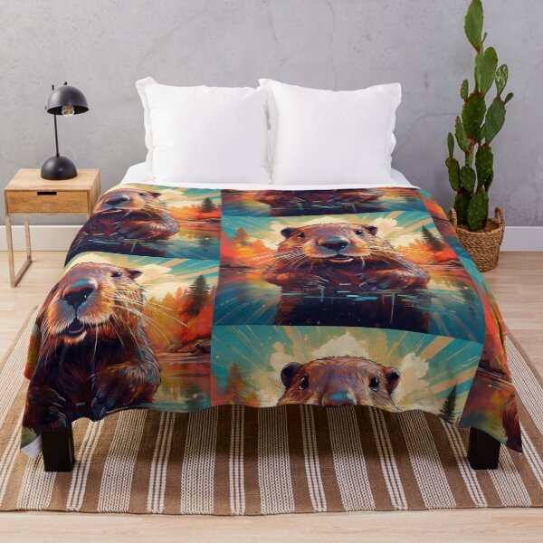 Item preview, Print of giant beaver in river - dePace' designed and sold by mrpropcake.
