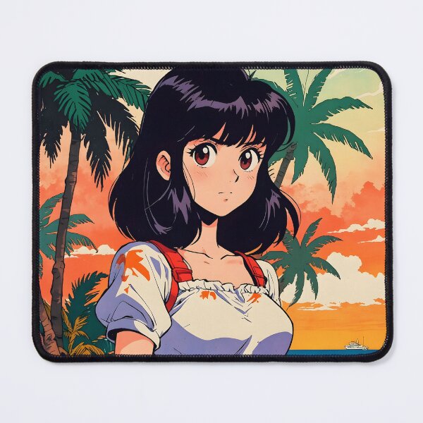 Item preview, Banjul Gambia Retro Anime Girl 80s Vintage Travel designed and sold by Retro-Anime9.
