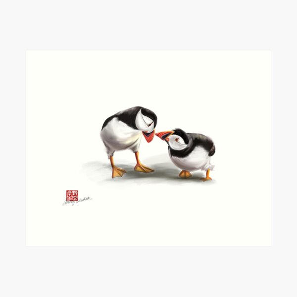 Puffin Love Art Print