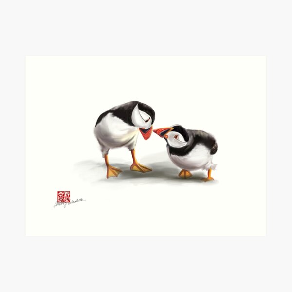 Puffin Love Art Print